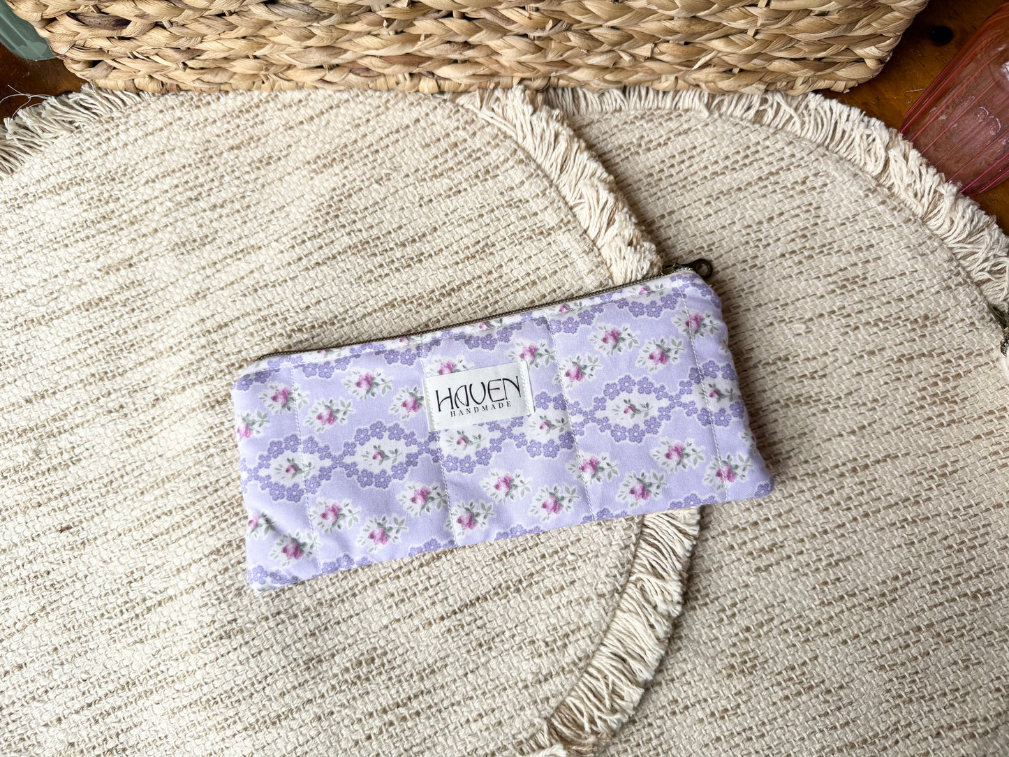Glasses/Pencil Pouch - Vintage Purple
